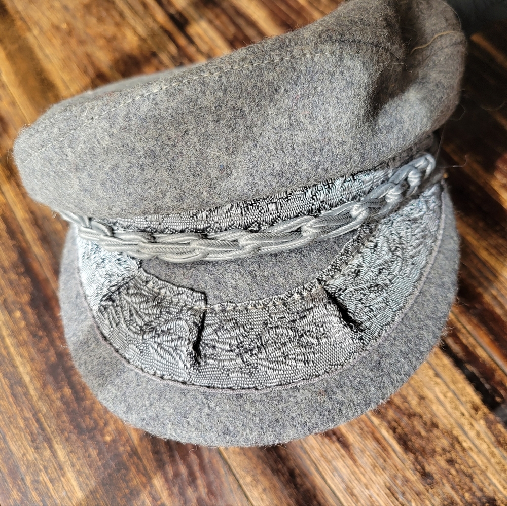 vintage aegean fishermans gray wool made in greece fishermans cap